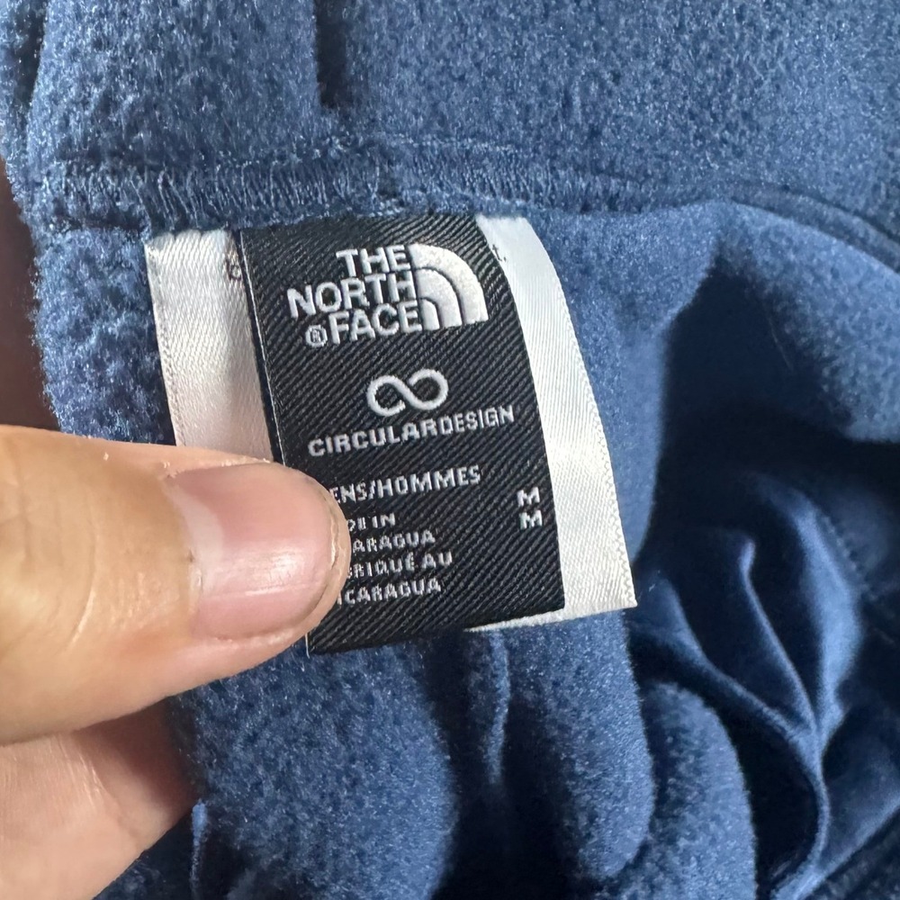 The North Face Fleece Pants Mens Medium Blue Polartec Circular Design Cargo Belt - Picture 6 of 13